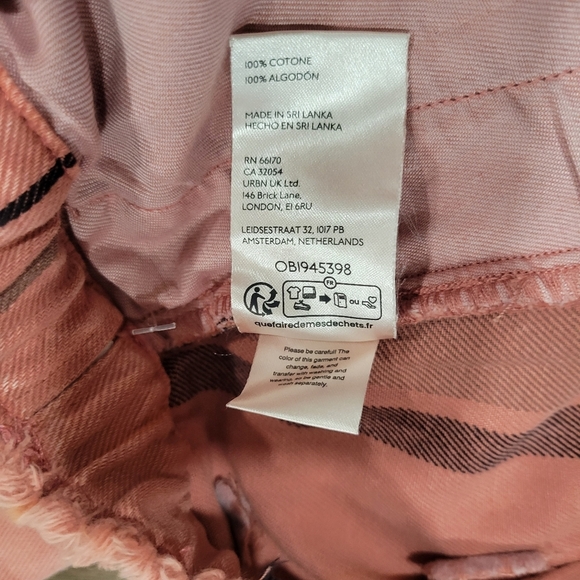 PILCRO Anthropologie Cropped PJ Wide-Leg Jeans Striped Oversized Size M - Picture 13 of 13